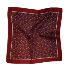 100% Silk Pocket Square - Ruby Red With Petite Flowers 12.5in 9 100% Silk Pocket Square - Ruby Red With Petite Flowers 12.5in -Suit Discount Store 0049 2 53958.1634669979