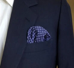 100% Silk Pocket Square - Navy & Royal Blue Petite Paisleys 12.5 X 12.5 7 100% Silk Pocket Square - Navy & Royal Blue Petite Paisleys 12.5 X 12.5 -Suit Discount Store 040 2 72697.1606937944