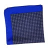 100% Silk Pocket Square - Navy & Royal Blue Petite Paisleys 12.5 X 12.5