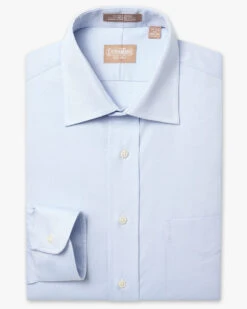 Gitman Bros. 100% Pinpoint Light Blue Cotton Dress Shirt