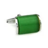 Green Cat's Eye Stone Arch Cufflinks (V-CF-166374)