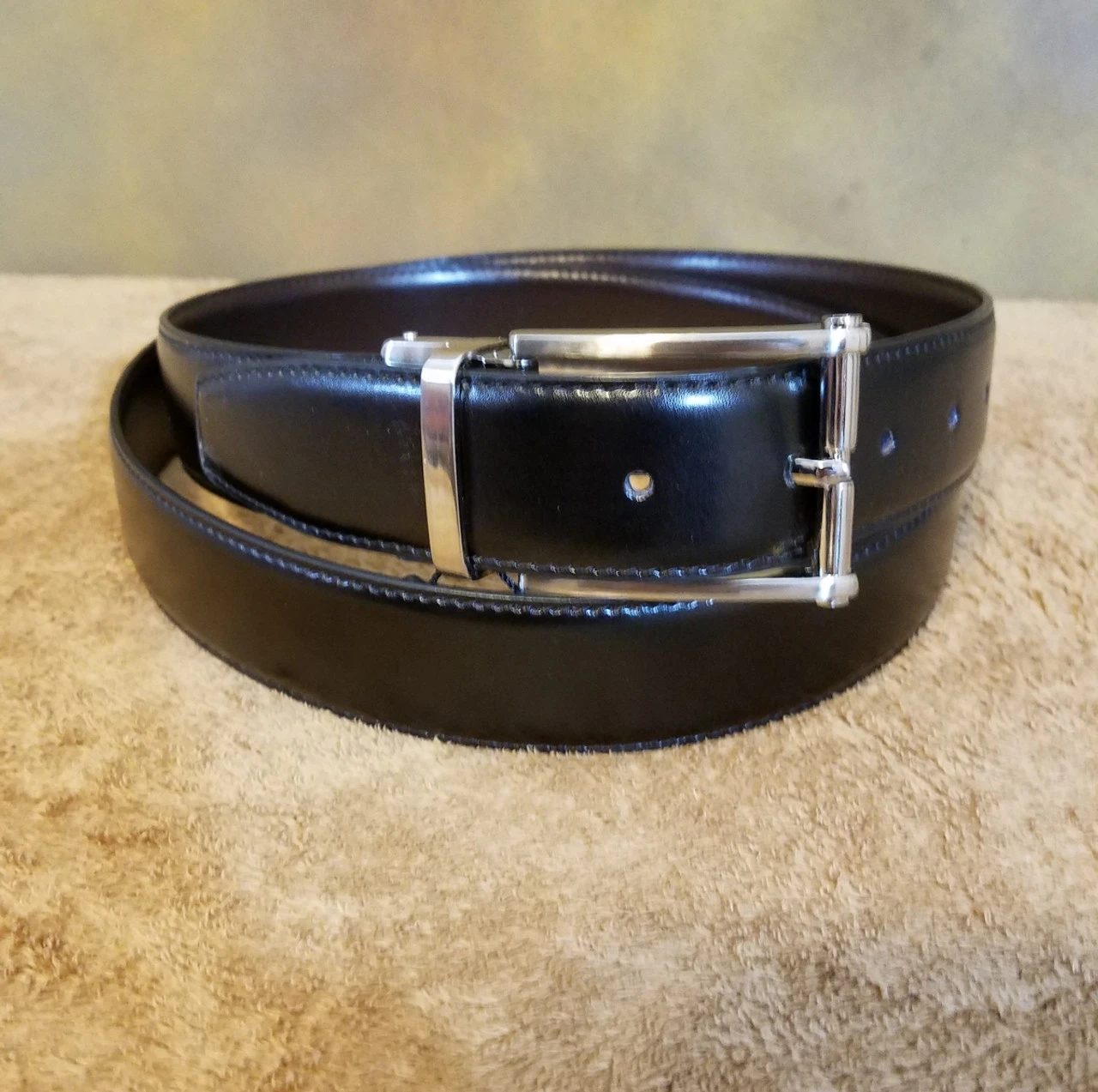 Marco Valentino 35mm Reversible Brown/Black Leather Belt 1 Marco Valentino 35mm Reversible Brown/Black Leather Belt