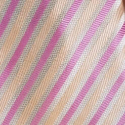 Luciano Ferritti Silk Tie W/Pocket Square - Pink & Peach Stripes -Suit Discount Store 20230127 120651 58849.1674942783