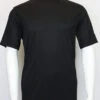 Bassiri Short Sleeve Mock Neck Ribbed Jersey Knit Tee - Black