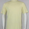 Bassiri Short Sleeve Mock Neck Ribbed Jersey Knit Tee - Light Yellow