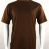 Bassiri Short Sleeve Mock Neck Ribbed Jersey Knit Tee - Cognac