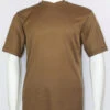Bassiri Short Sleeve V-Neck Ribbed Jersey Knit Tee - Cappuccino