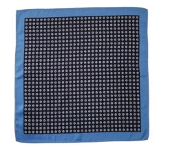 100% Silk Pocket Square - Baby Blue & Navy Polka Dot 12.5in X 12.5in 6 100% Silk Pocket Square - Baby Blue & Navy Polka Dot 12.5in X 12.5in -Suit Discount Store 21 33493.1603572193