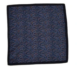 100% Silk Pocket Square - Dark Blue Small Paisley Design 12.5 X 12.5 -Suit Discount Store 29 2 18239.1603688168