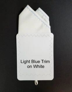 100% Cotton Pre-Folded Pocket Square Handkerchief Insert - Blue On White -Suit Discount Store 2pt ltblue white4 ebay 79157.1650125522