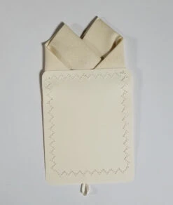 100% Ivory Cotton Pre-Folded Pocket Square Handkerchief Insert - 2 Point -Suit Discount Store 2pt solid ivory 5 80571.1650124835