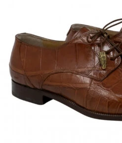 Mauri Genuine Dark Cognac Alligator Italian Dress Shoe -Suit Discount Store 3046 2 05142.1594590891