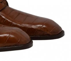 Mauri Genuine Dark Cognac Alligator Italian Dress Shoe -Suit Discount Store 3046 4 04015.1594590892