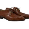 Mauri Genuine Dark Cognac Alligator Italian Dress Shoe