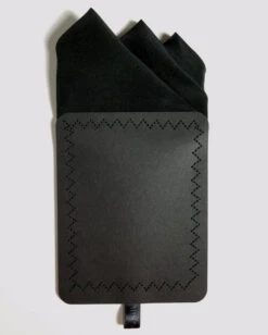 Black 100% Silk Pre-Folded Pocket Square Handkerchief Insert 7 Black 100% Silk Pre-Folded Pocket Square Handkerchief Insert -Suit Discount Store 3PT Black 2 61501.1660249224