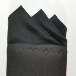 Black 100% Silk Pre-Folded Pocket Square Handkerchief Insert 8 Black 100% Silk Pre-Folded Pocket Square Handkerchief Insert -Suit Discount Store 3PT Black 4 74683.1660249232