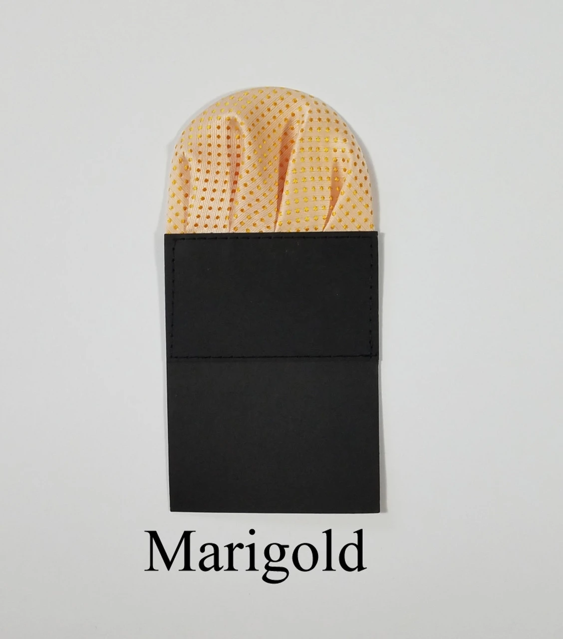 Pre-Folded Dotted Pocket Square Insert - Marigold 2 Pre-Folded Dotted Pocket Square Insert - Marigold - Image 2