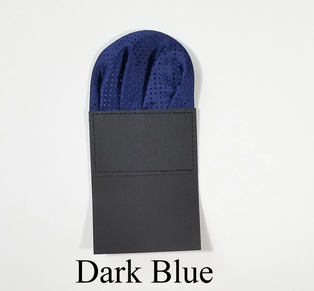 Pre-Folded Dotted Pocket Square Insert - Dark Blue 3 Pre-Folded Dotted Pocket Square Insert - Dark Blue - Image 3