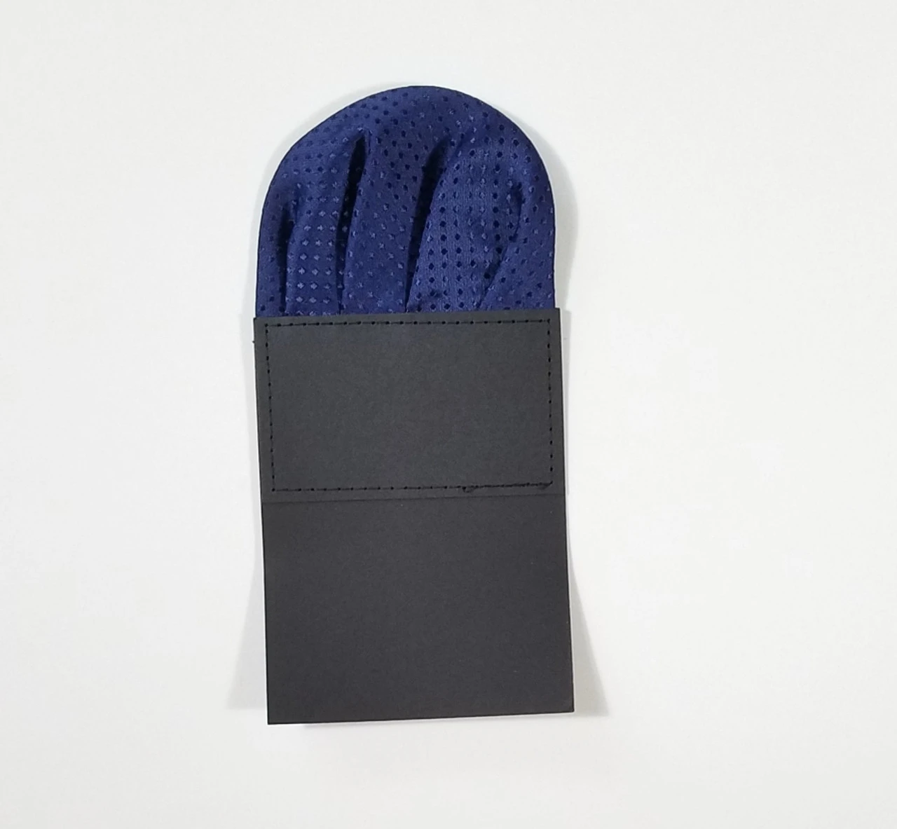 Pre-Folded Dotted Pocket Square Insert - Dark Blue 2 Pre-Folded Dotted Pocket Square Insert - Dark Blue - Image 2