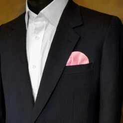 Pre-Folded Dotted Pocket Square Insert - Pink
