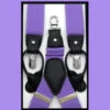 Antonia Convertible Button & Clip Stretch Braces - Suspenders - Lavender