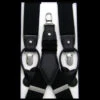 Antonia Convertible Button & Clip Stretch Braces - Suspenders - Black