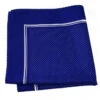 100% Silk Pocket Square - Royal Blue & White Tiny Polka Dots 12.5in X 12.5in