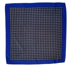 100% Silk Pocket Square - Royal Blue With Navy & White Polka Dots 12.5in 9 100% Silk Pocket Square - Royal Blue With Navy & White Polka Dots 12.5in -Suit Discount Store ALPK DF206 2 16194.1619635315
