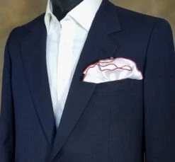 Antonio Ricci 2-in-1 Pouf Round Pocket Square - Orange, Gold & Purple Blend On White -Suit Discount Store AR PKS HR 153 2 19376.1596700838