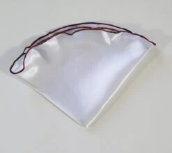 Antonio Ricci 2-in-1 Pouf Round Pocket Square - Orange, Gold & Purple Blend On White -Suit Discount Store AR PKS HR 153 3 79251.1596700839