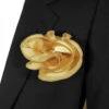 Antonio Ricci 2-in-1 Pouf Round Pocket Square - Light Gold