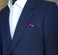 Antonio Ricci 2-in-1 Pouf Round Pocket Square - Pink On Dark Purple -Suit Discount Store AR PKS HR 205 3 62376.1597266444