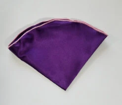 Antonio Ricci 2-in-1 Pouf Round Pocket Square - Pink On Dark Purple -Suit Discount Store AR PKS HR 205 5 53451.1597266444