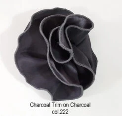 Antonio Ricci 2-in-1 Pouf Round Round Pocket Square - Charcoal On Charcoal -Suit Discount Store AR PKS HR 222 3 53438.1602956795