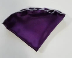 Antonio Ricci 2-in-1 Pouf Round Pocket Square - Grey On Dark Purple -Suit Discount Store AR PKS HR 258 4 69604.1597268978