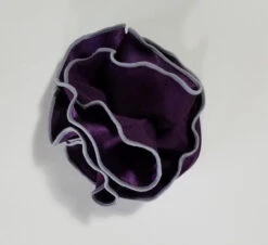 Antonio Ricci 2-in-1 Pouf Round Pocket Square - Grey On Dark Purple -Suit Discount Store AR PKS HR 258 5 20109.1597268979