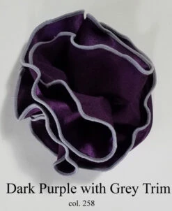 Antonio Ricci 2-in-1 Pouf Round Pocket Square - Grey On Dark Purple -Suit Discount Store AR PKS HR 258 eb 07296.1597268979