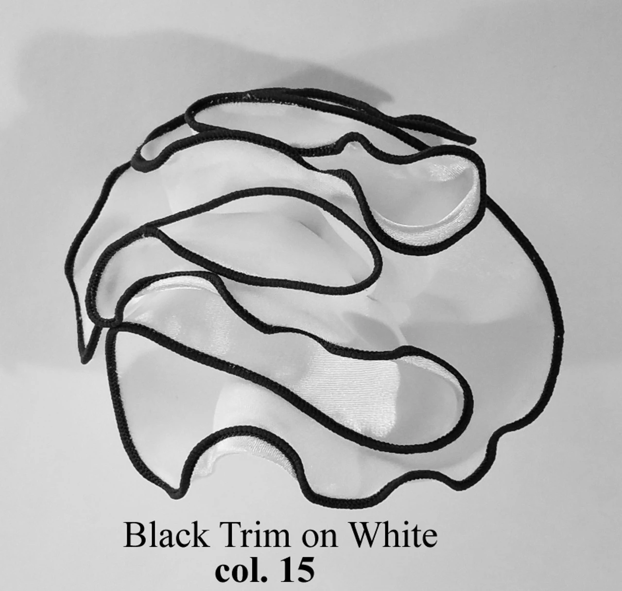 Antonio Ricci 2-in-1 Pouf Round Pocket Square - Black On White 3 Antonio Ricci 2-in-1 Pouf Round Pocket Square - Black On White - Image 3