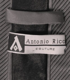 Antonio Ricci Contrasting Pleated Tie With Pocket Square - Charcoal -Suit Discount Store ART P19 CH 2 87299.1604864451