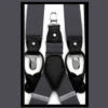 Antonia Convertible Button & Clip Stretch Braces - Suspenders - Charcoal