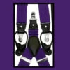 Antonia Convertible Button & Clip Stretch Braces - Suspenders - Purple