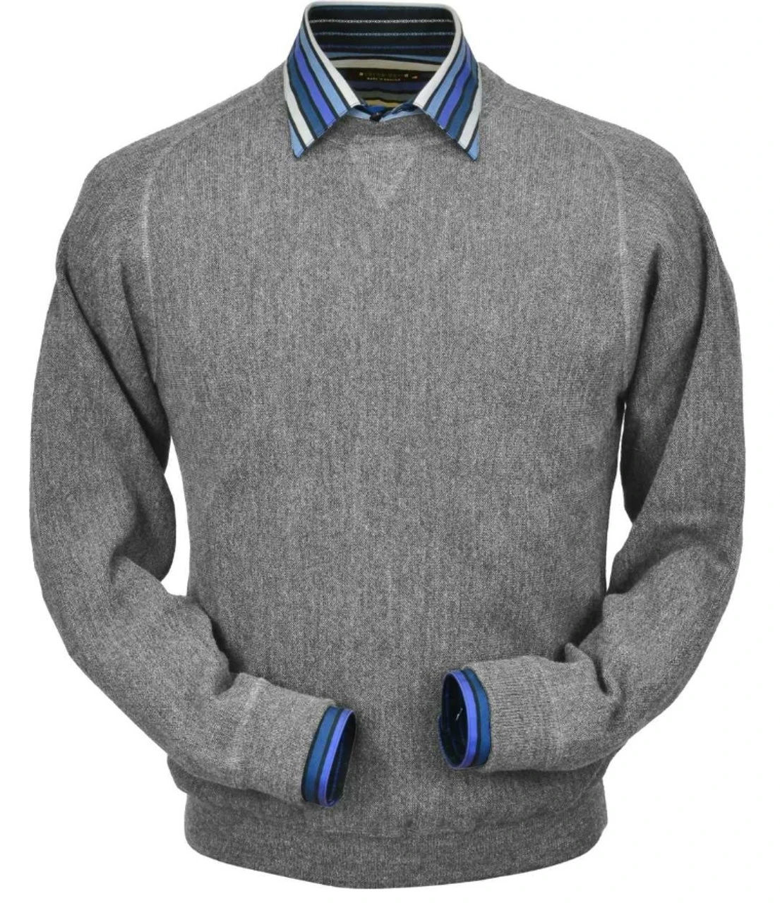 Peru Unlimited Baby Alpaca And Wool Sweatshirt Sweater - Silver Grey 1 Peru Unlimited Baby Alpaca And Wool Sweatshirt Sweater - Silver Grey