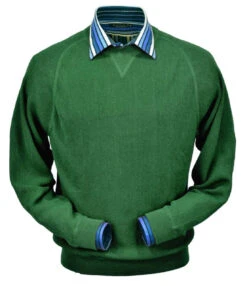 Peru Unlimited Baby Alpaca And Wool Sweatshirt Sweater - Pebble Green