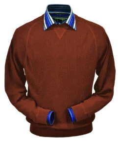 Peru Unlimited Baby Alpaca And Wool Sweatshirt Sweater - Rust