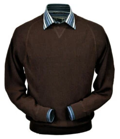 Peru Unlimited Baby Alpaca And Wool Sweatshirt Sweater - Dark Brown