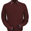 Peru Unlimited Baby Alpaca And Wool Crew Neck Sweater - Burgundy