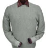 Peru Unlimited Baby Alpaca And Wool Crew Neck Sweater - Silver Grey