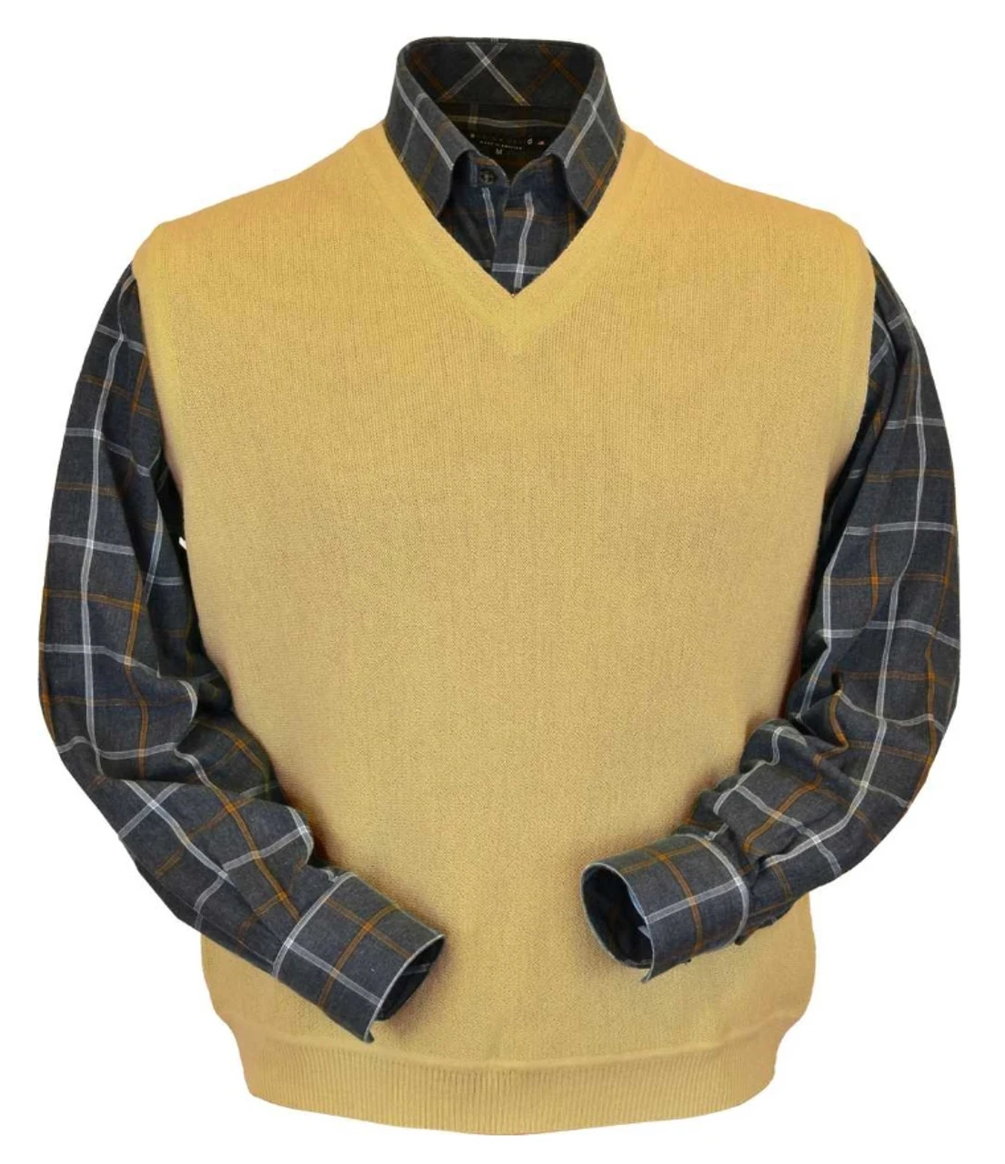 Peru Unlimited Baby Alpaca And Wool Vest - Gold 1 Peru Unlimited Baby Alpaca And Wool Vest - Gold