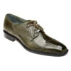 Belvedere Genuine Ostrich Leg Cap-Toe Dress Tie Shoe