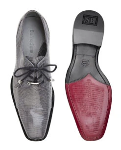 Belvedere 100% Genuine Lizard Fancy Cap-Toe Dress Shoe -Suit Discount Store BEL 1497 GY 2 66249.1521062427